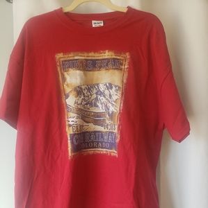 Pikes Peak Cog Railway Colorado graphic tee Red XL